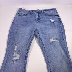 Judy Blue Medium Wash Distressed Stretchy Skinny Fit Jeans Size 18W